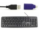 Tastiera USB + PS2 Black Ewent EW3108