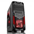 Itek Case INVADER R03 Gaming Middle Tower, USB3, 12cm red fan, ODD/HDD kit, Trasp Wind, Card Reader