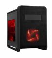 iTek Case ECLIPSE - Gaming Cube, USB3, 12cm red led fan, ODD/HDD/SSD kit, Card Reader, MB mATX