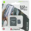 MicroSDXC 512B Kingston + adp Canvas select plus C10 U1 SDCS2/512GB R:100MB/s