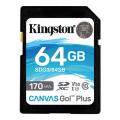 SDXC 128GB Kingston Canvas GO! Plus C10 UHS-I U3 v30 A2 SDG3/128 170MB/s